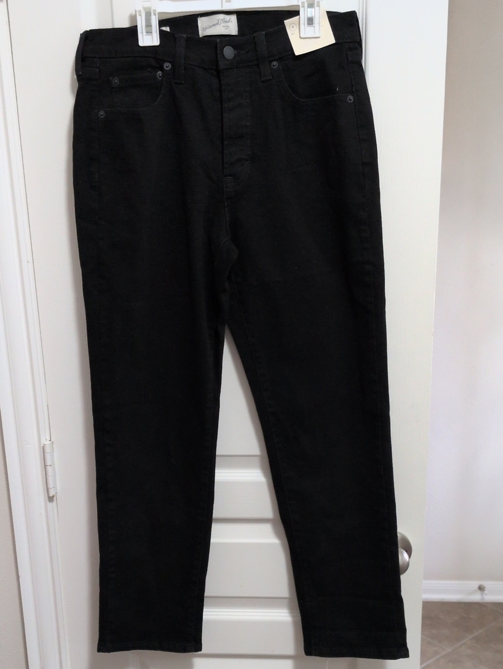 Women's 80s Slim Mid Rise Black Jeans
